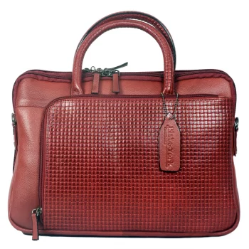 Dhariwal Genuine Leather Laptop Bag File Messenger Bag With Strap Upto 13  Inch | Laptop Bag For Men EB-612